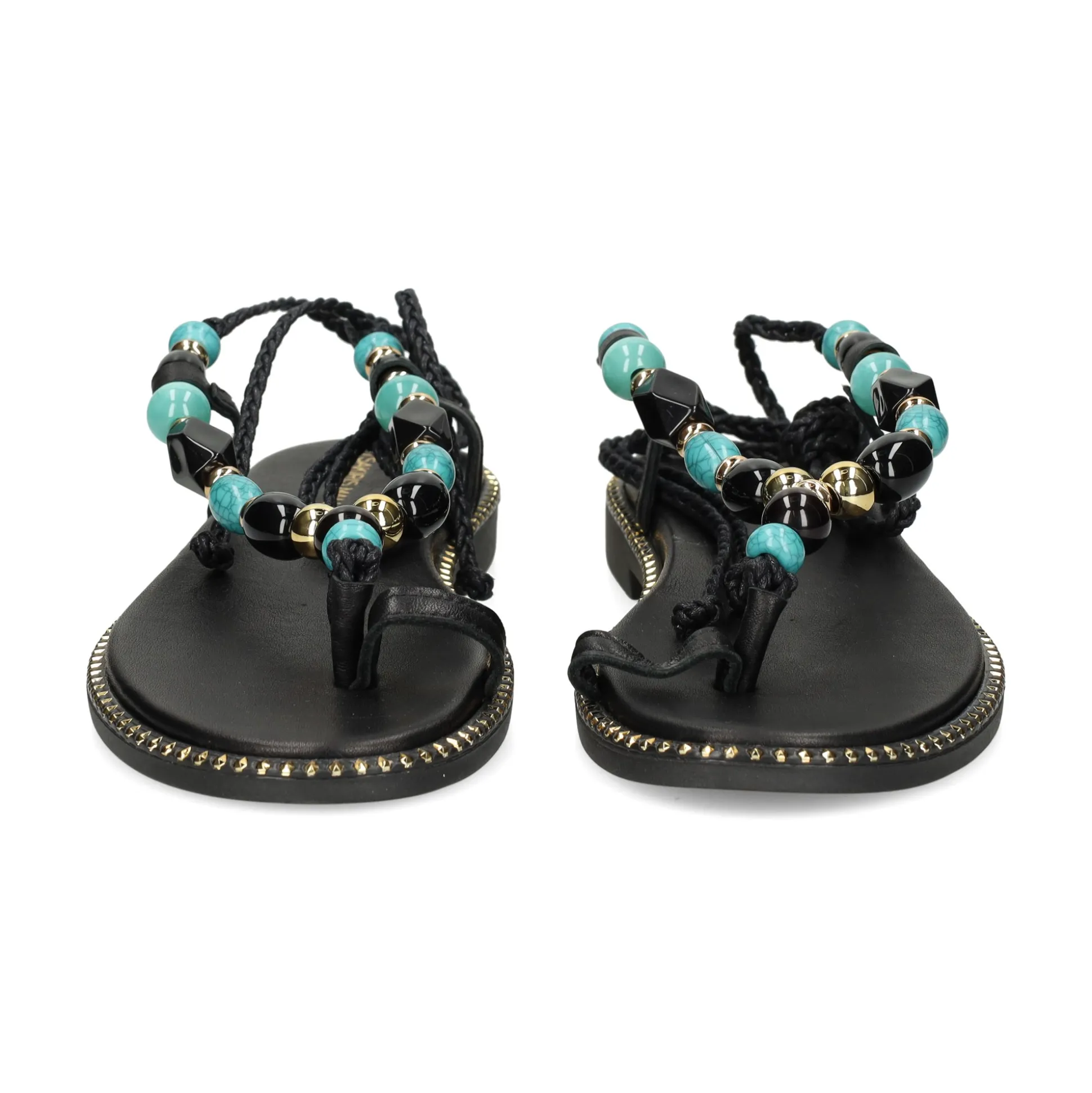 EXE Sandalias planas de Mujer 608 ITHAKI NEGRO