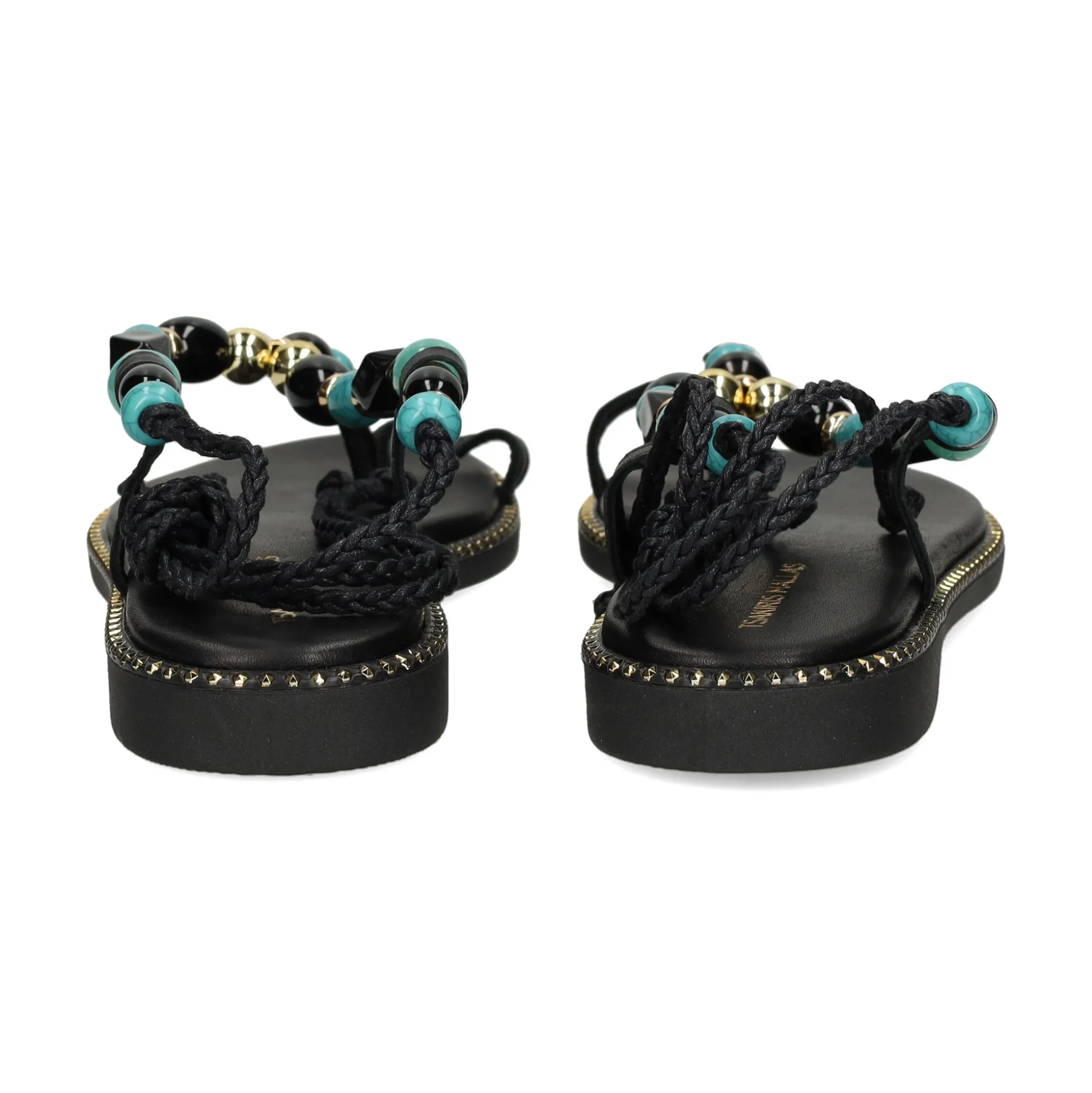 EXE Sandalias planas de Mujer 608 ITHAKI NEGRO