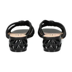 EXE Sandalias planas de Mujer KATY-227 NEGRO