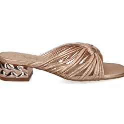 EXE Sandalias planas de Mujer KATY-227 PINK GOLD
