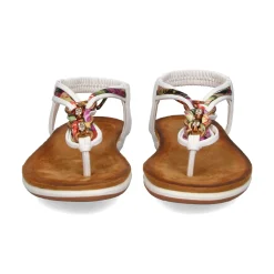 EXE Sandalias planas de Mujer F8043-EX4 BLANCO