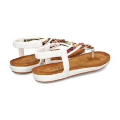 EXE Sandalias planas de Mujer F8043-EX4 BLANCO