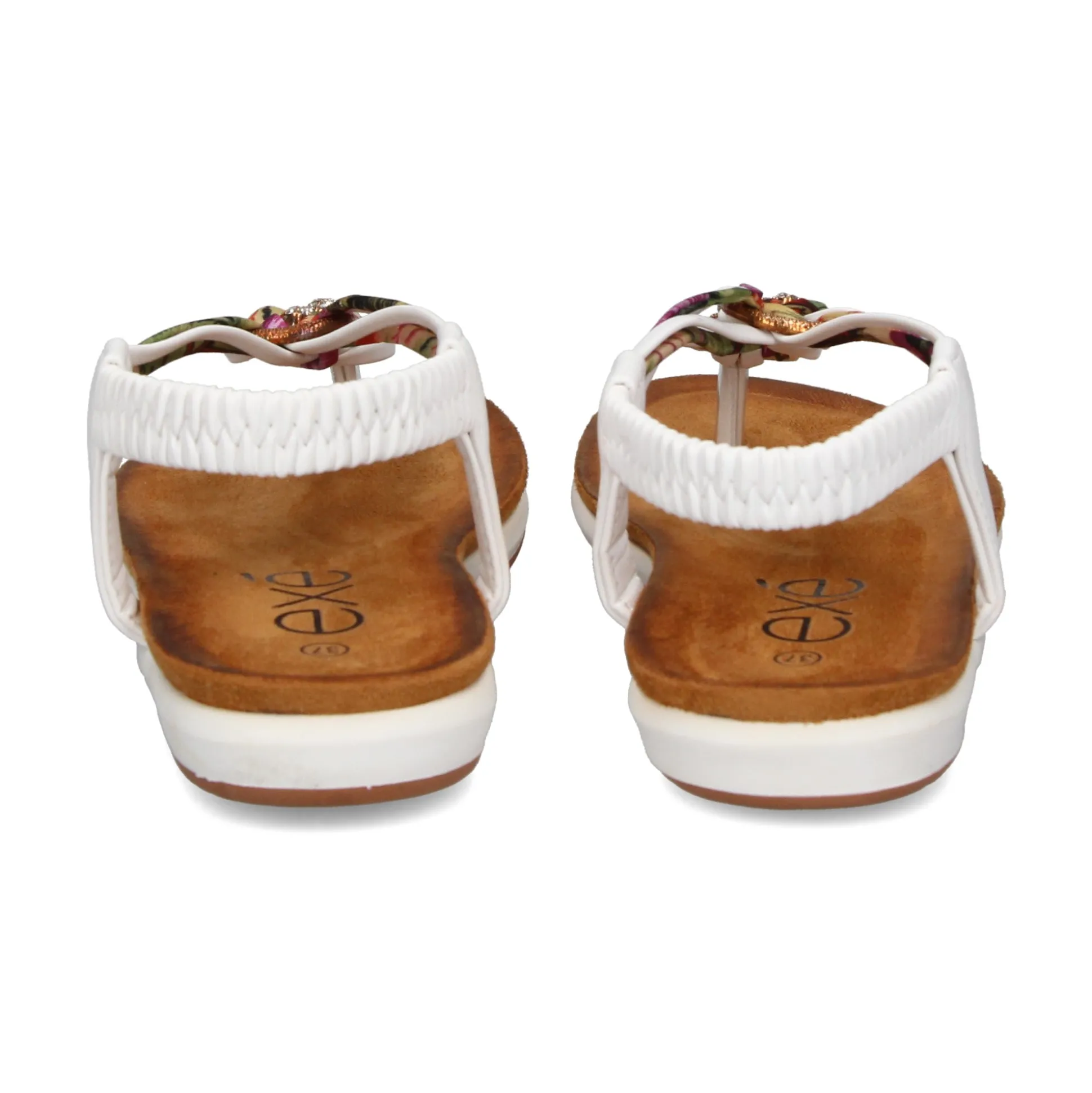 EXE Sandalias planas de Mujer F8043-EX4 BLANCO