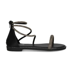 EXE Sandalias planas de Mujer P3375-76 NEGRO