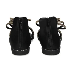 EXE Sandalias planas de Mujer P3375-76 NEGRO
