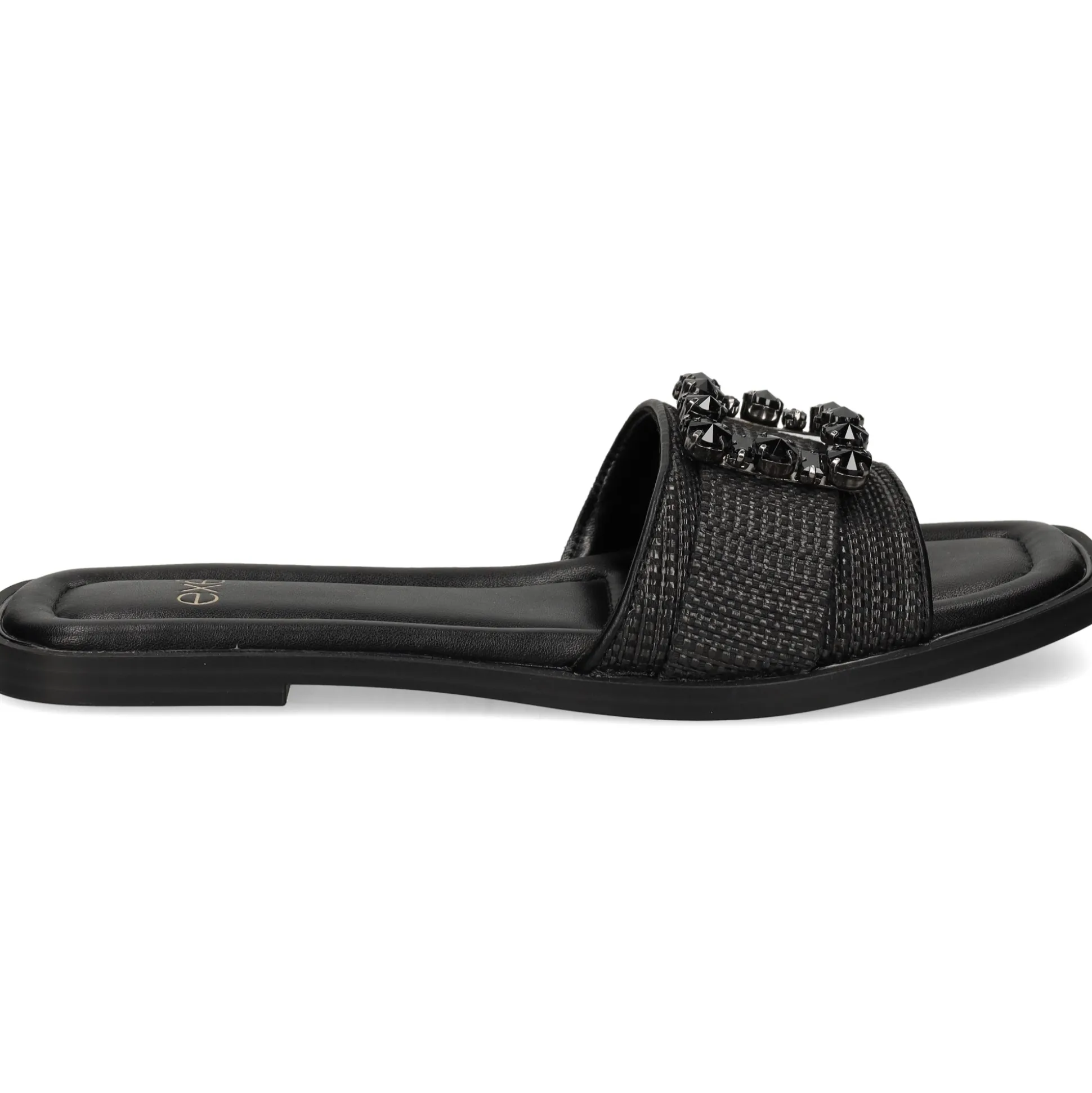 EXE Sandalias planas de Mujer DORETA-488 NEGRO