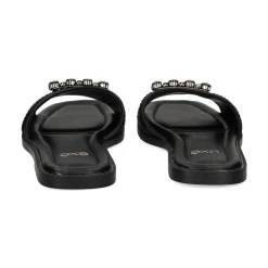 EXE Sandalias planas de Mujer DORETA-488 NEGRO