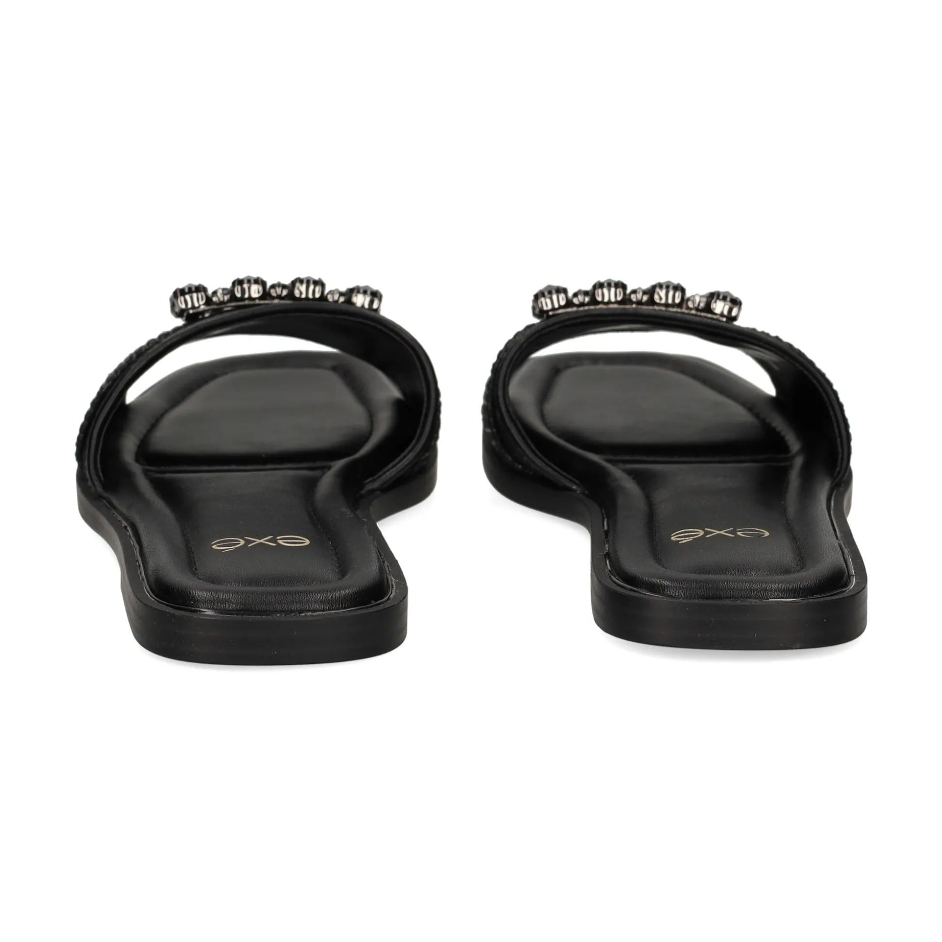 EXE Sandalias planas de Mujer DORETA-488 NEGRO