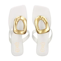 EXE Sandalias planas de Mujer STORM-268 BLANCO