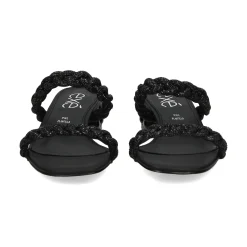 EXE Sandalias planas de Mujer KATY-411 NEGRO