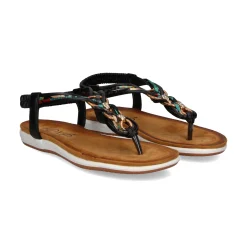 EXE Sandalias planas de Mujer F8043-EX4 NEGRO