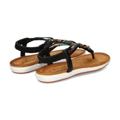 EXE Sandalias planas de Mujer F8043-EX4 NEGRO