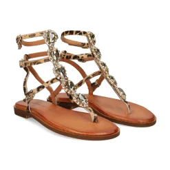 EXE Sandalias planas de Mujer 621 IRENE LEOPARDO