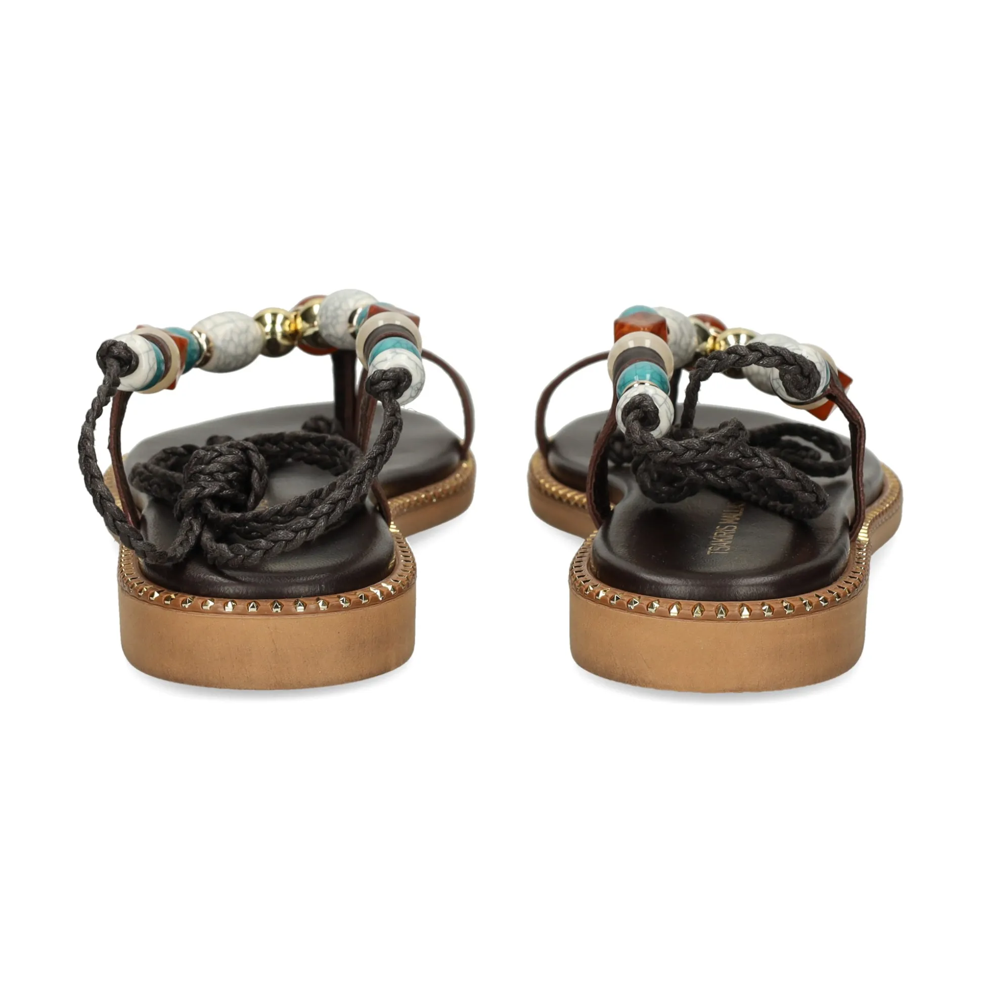 EXE Sandalias planas de Mujer 608 ITHAKI MARRON