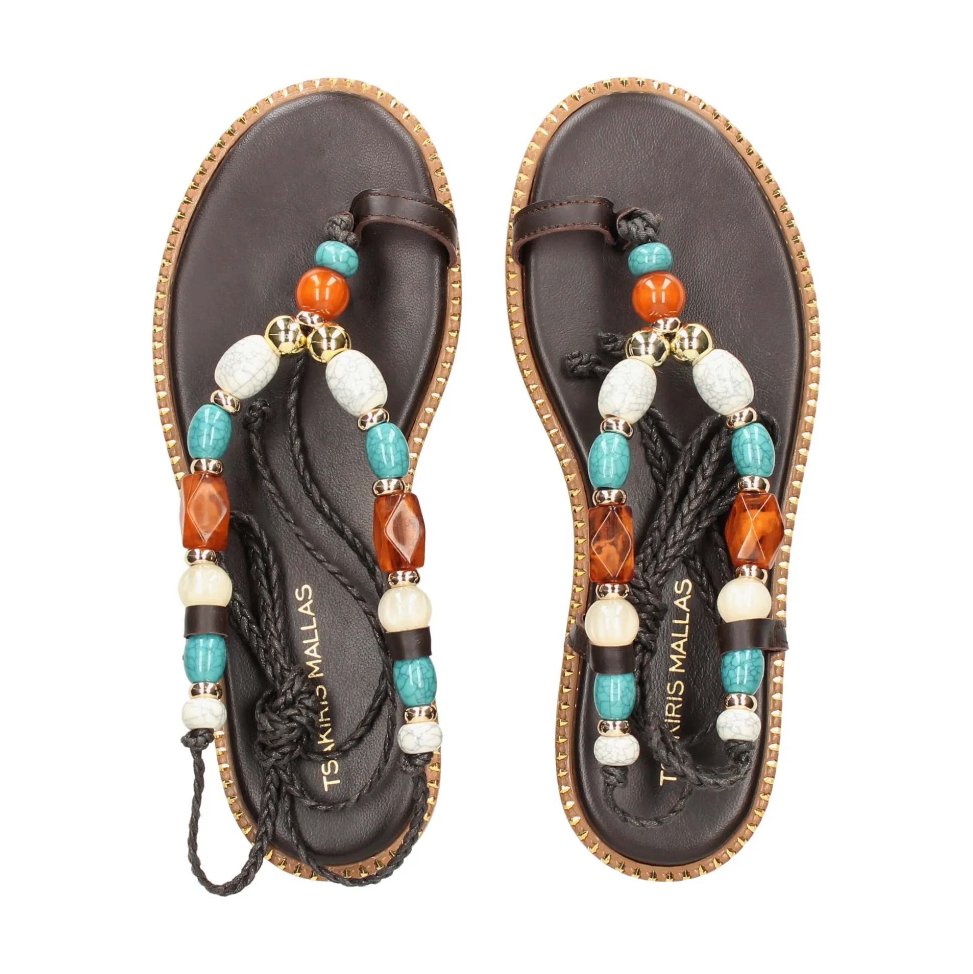 EXE Sandalias planas de Mujer 608 ITHAKI MARRON