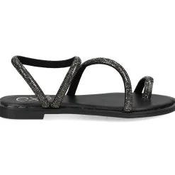 EXE Sandalias planas de Mujer P3300-1063 NEGRO