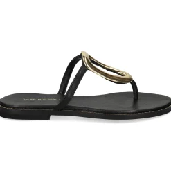 EXE Sandalias planas de Mujer 517 CHIOS NEGRO