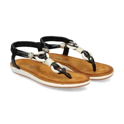 EXE Sandalias planas de Mujer F8043-0Y16 NEGRO