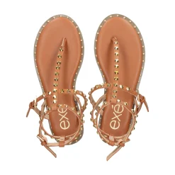 EXE Sandalias planas de Mujer VF239-82 TAN