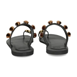 EXE Sandalias planas de Mujer NS-601 NEGRO