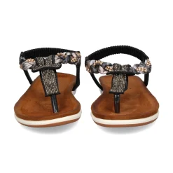 EXE Sandalias planas de Mujer F8043-21 NEGRO