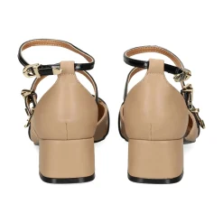 EXE Zapatos de tacón bajo GRACE-630 TAUPE BLACK