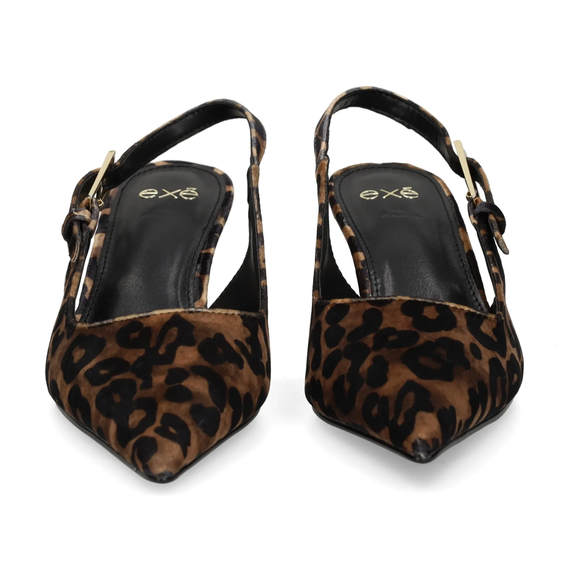 EXE Zapatos de tacón medio de Mujer BLAIR-358 LEOPARDO