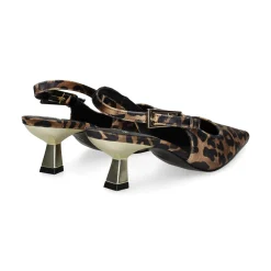 EXE Zapatos de tacón medio de Mujer BLAIR-358 LEOPARDO