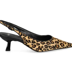 EXE Zapatos de tacón medio de Mujer BLAIR-368 LEOPARD TAN