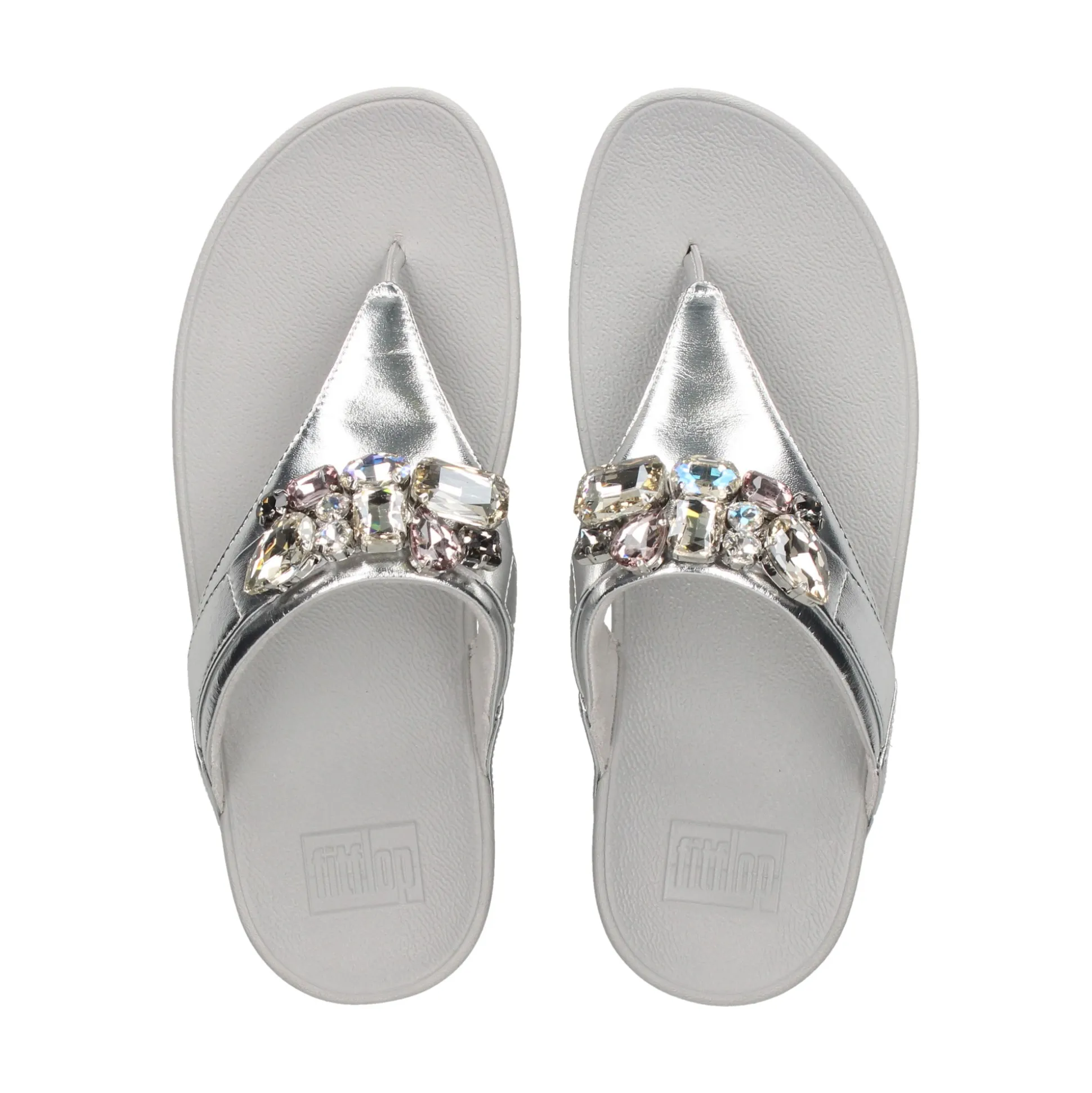 FITFLOP Sandalias cuña de Mujer HT8 011 PLATA