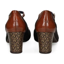 FLUCHOS Merceditas de Mujer D8669CCNSU CAFE + CUERO