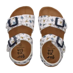 GARVALIN Sandalias, chanclas y albarcas de niña 242468-B BLANCO