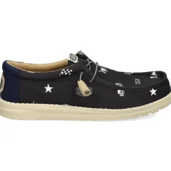 HEY DUDE Zapatillas de Hombre WALLY CANVAS 001 NEGRO