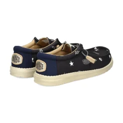 HEY DUDE Zapatillas de Hombre WALLY CANVAS 001 NEGRO