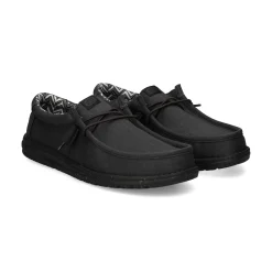 HEY DUDE Zapatillas de Hombre WALLY STRETCH 060 BLACK/BLACK