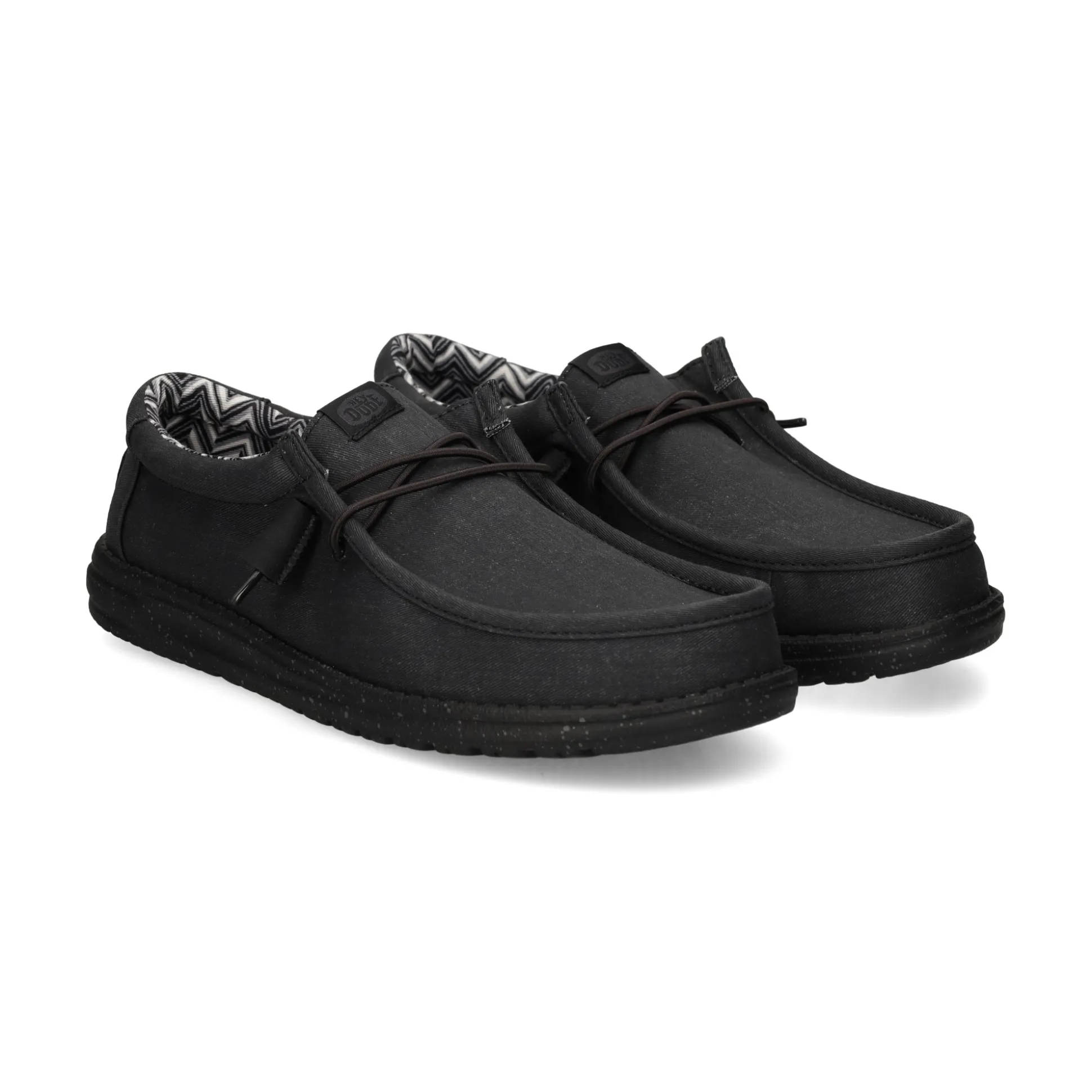 HEY DUDE Zapatillas de Hombre WALLY STRETCH 060 BLACK/BLACK