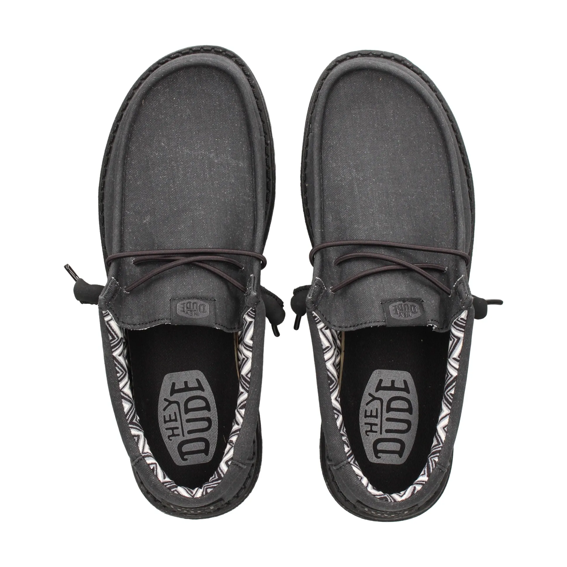 HEY DUDE Zapatillas de Hombre WALLY STRETCH 060 BLACK/BLACK