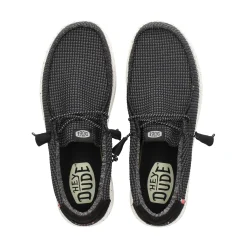 HEY DUDE Zapatillas de Hombre WALLY SPORT MESH 066 BLACK/WHITE