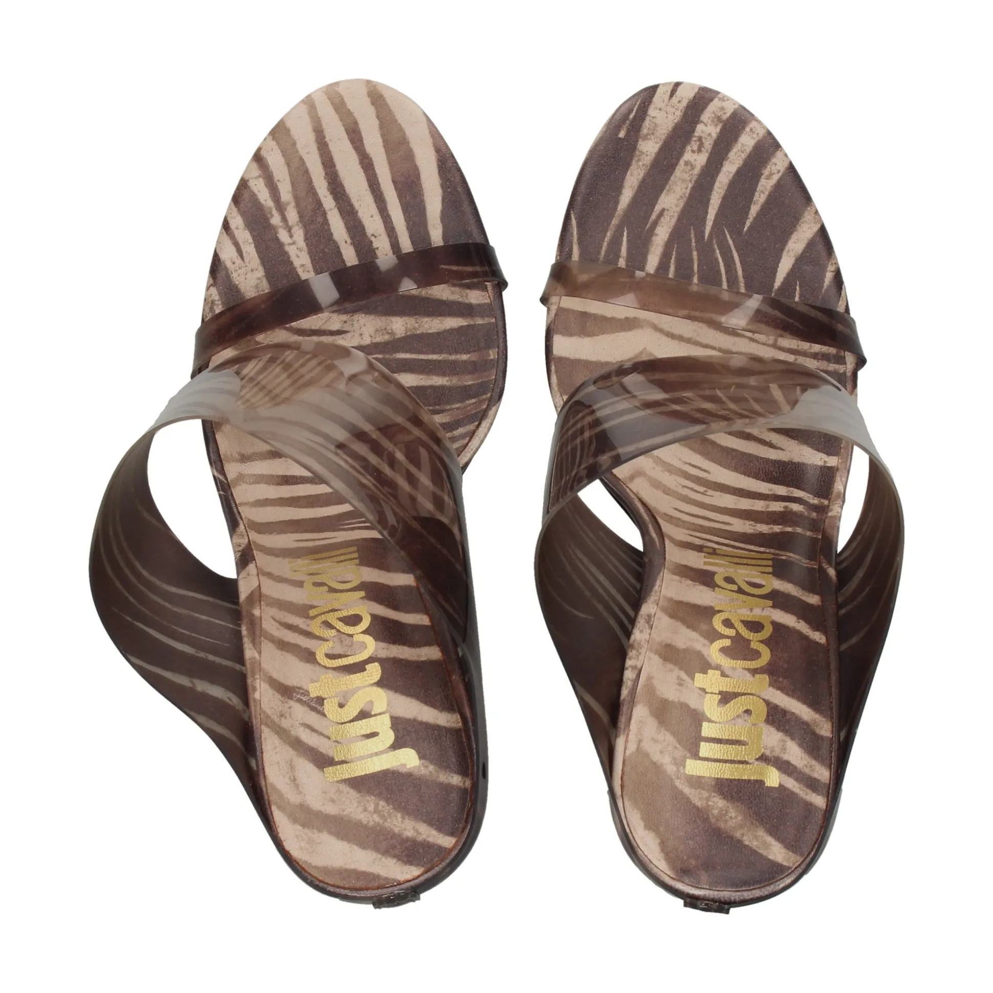 JUST CAVALLI Sandalias con tacón de Mujer 80RA3S48 R83 NATURAL PAL