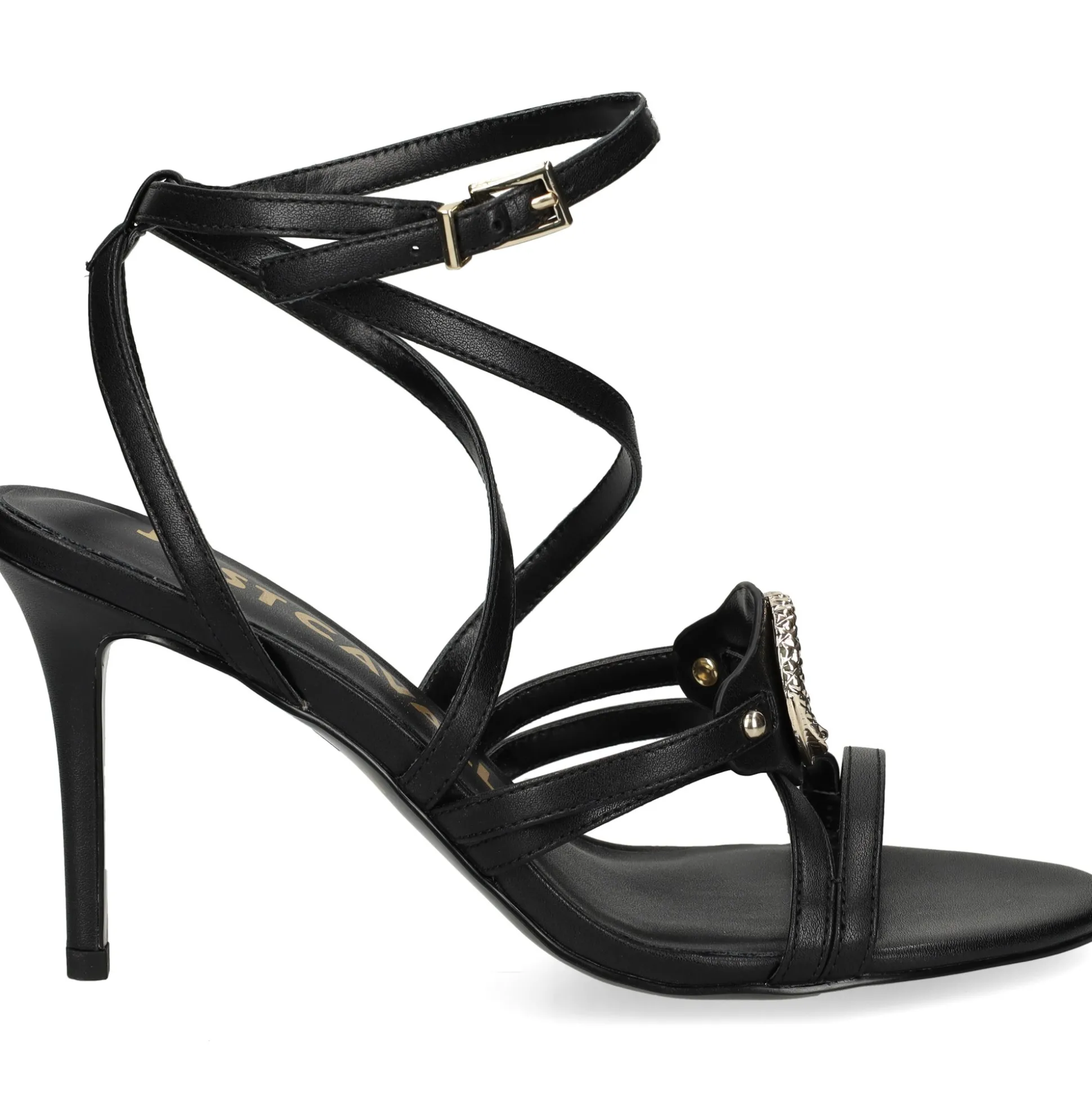 JUST CAVALLI Sandalias con tacón de Mujer 78RA3S34 899 BLACK