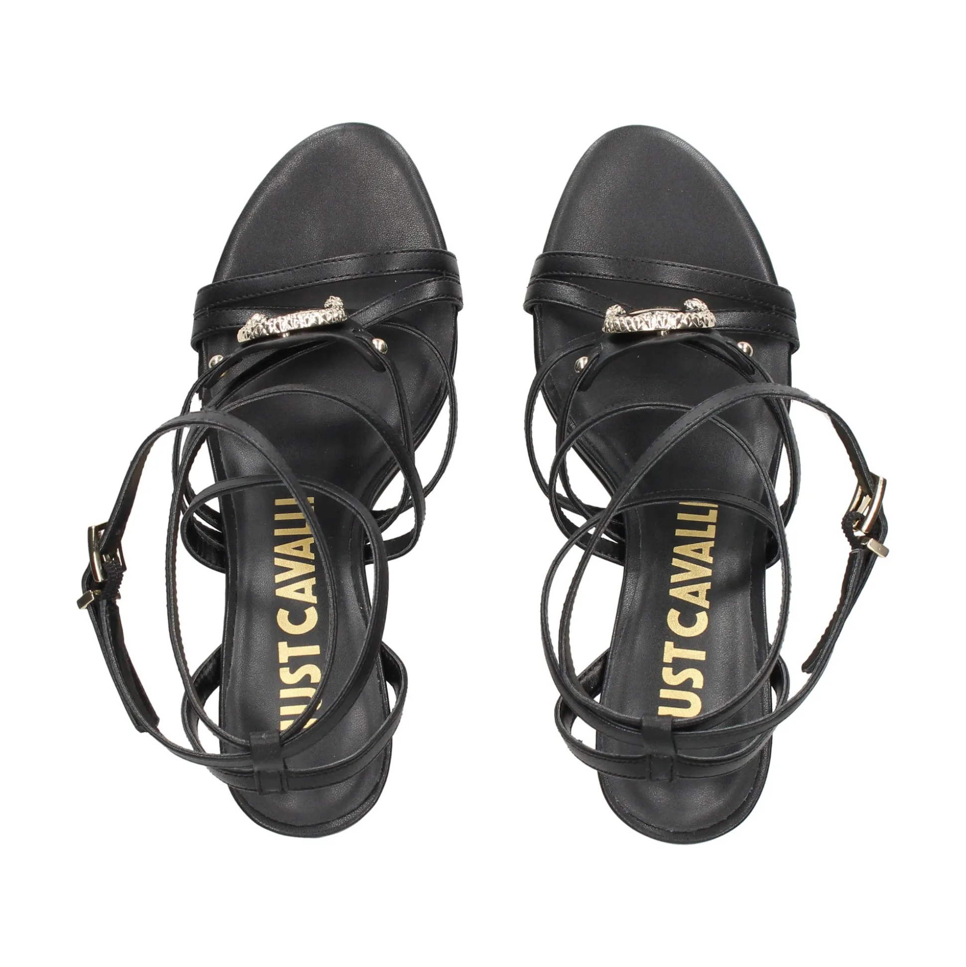 JUST CAVALLI Sandalias con tacón de Mujer 78RA3S34 899 BLACK