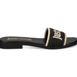 JUST CAVALLI Sandalias planas de Mujer 80RA3S80 899 BLACK