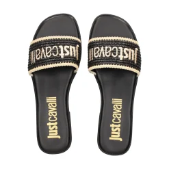 JUST CAVALLI Sandalias planas de Mujer 80RA3S80 899 BLACK