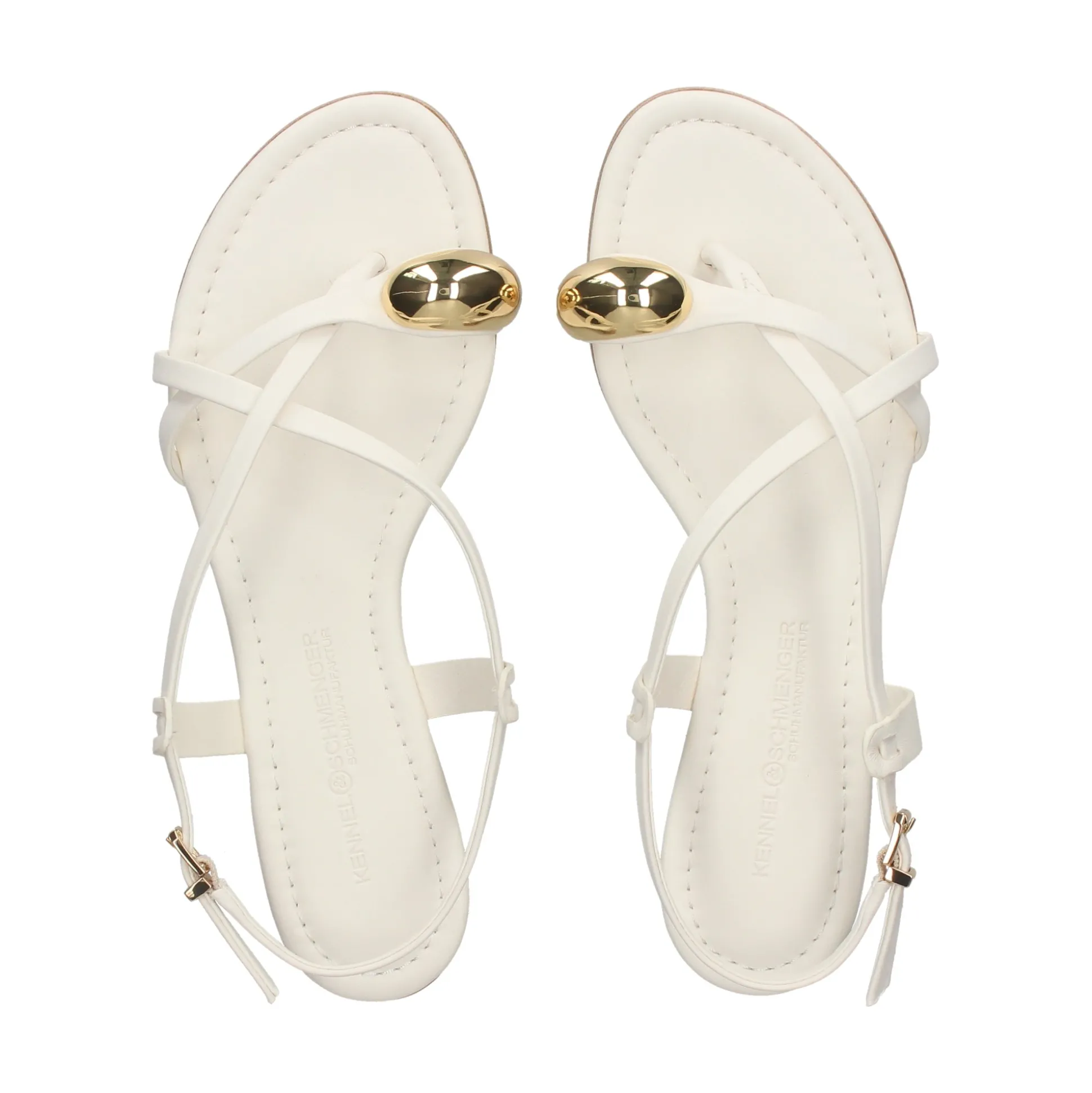 KENNEL & SCHMENGER Sandalias planas de Mujer 51-95100 223 BUTTER/GOLD