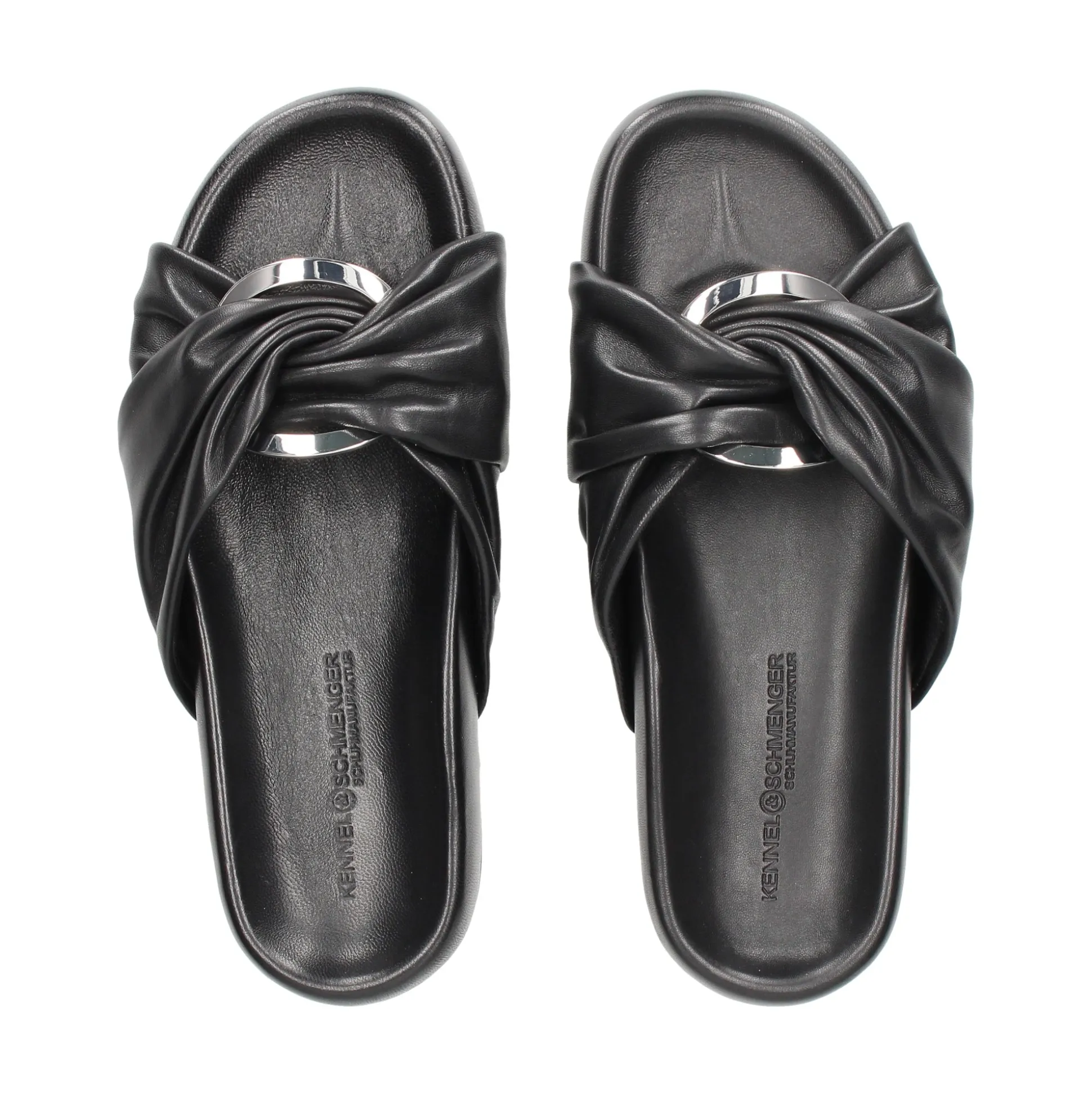 KENNEL & SCHMENGER Sandalias planas de Mujer 51-96240 210 BLACK/SILVE