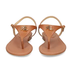 LAUREN RALPH LAUREN Sandalias planas de Mujer ELLINGTON 002 SADDLE TAN