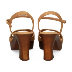 LODI Sandalias con plataforma de Mujer GIN4511 ANTE CAMEL