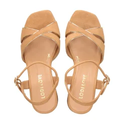 LODI Sandalias con plataforma de Mujer GIN4511 ANTE CAMEL