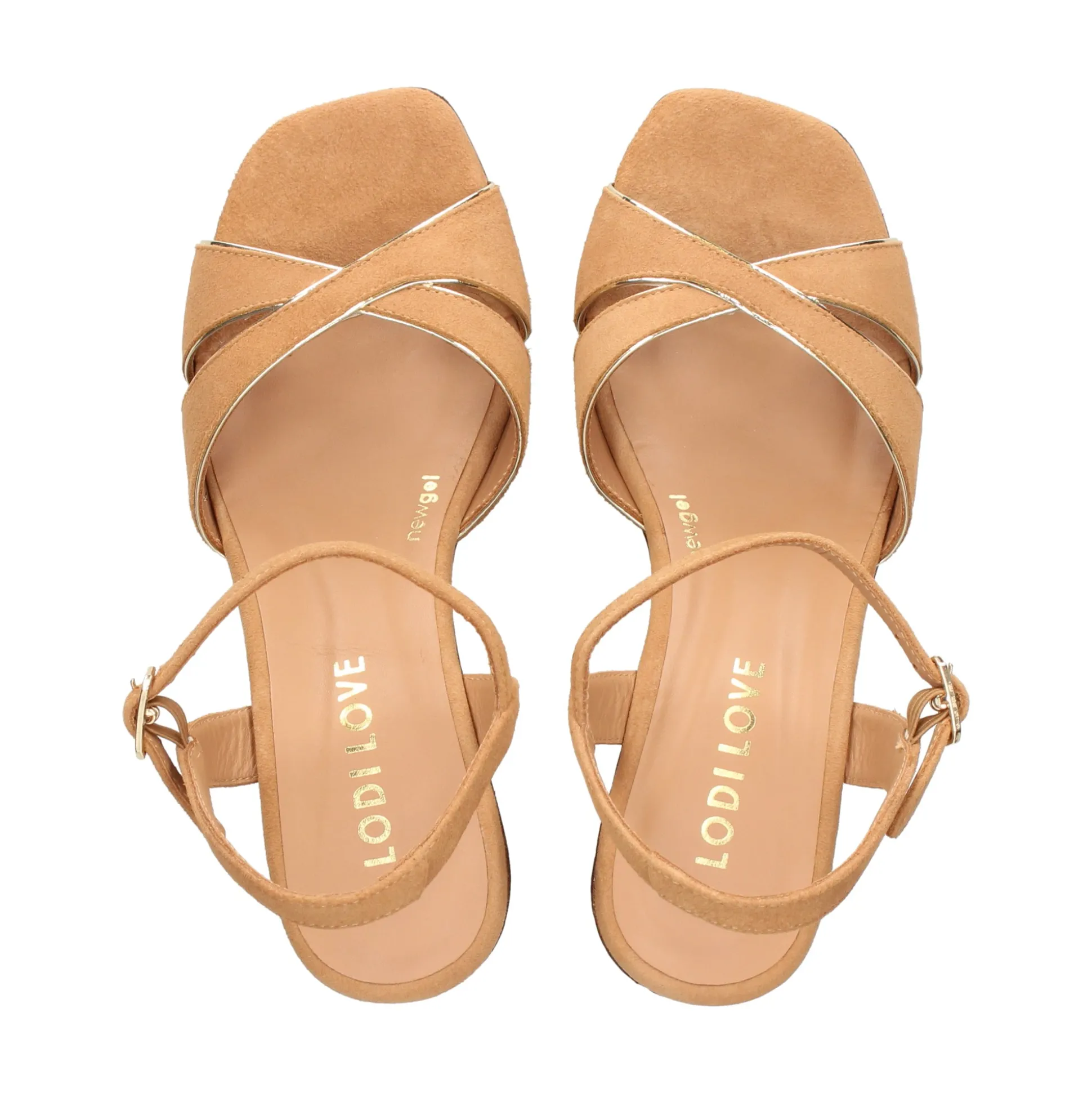 LODI Sandalias con plataforma de Mujer GIN4511 ANTE CAMEL