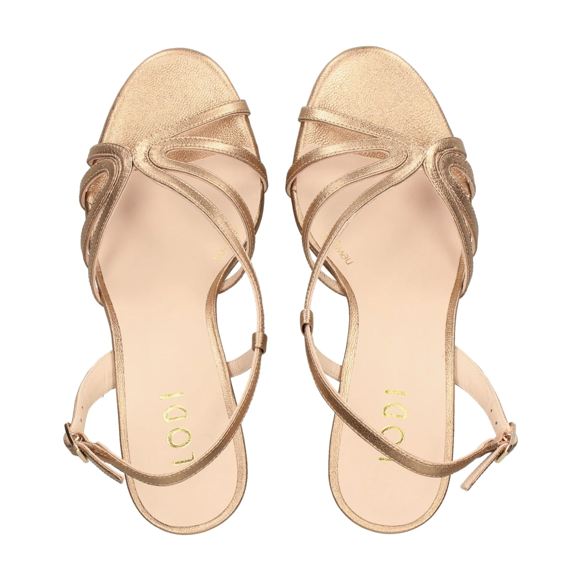 LODI Sandalias con plataforma de Mujer A-LODIN C2 LATON